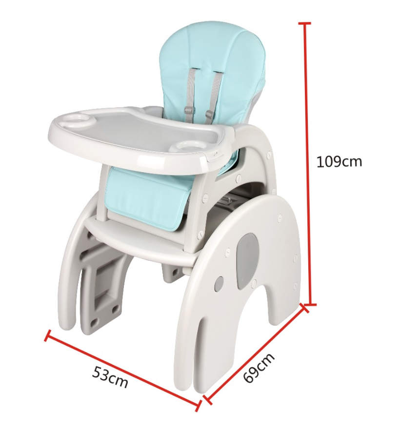 Highchair & Juniot Seat & Play Table 3-in-1